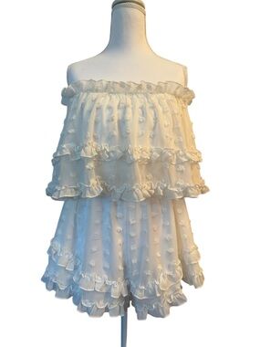 Women’s Off-Shoulder Ruffle Romper